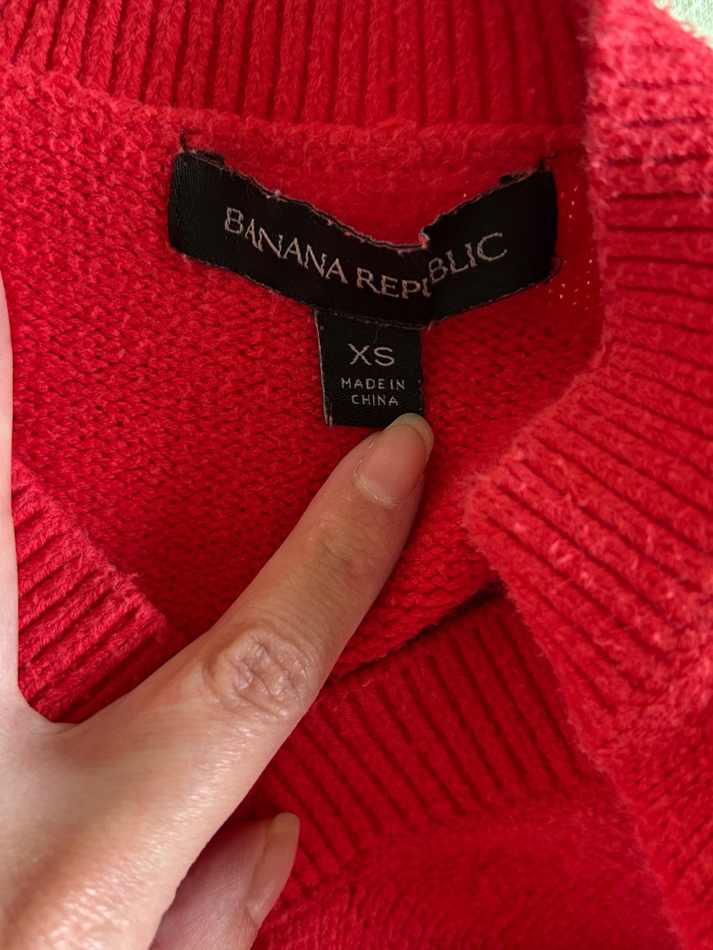Banana Republic Bright Red Knit Sweater
